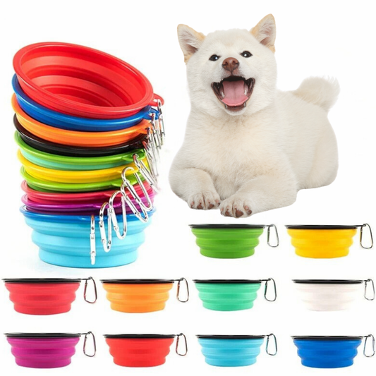 Pop-Up Napf – Faltbarer Reisenapf für Hunde mit Karabiner