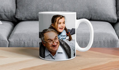 Beispiel einer personalisierten Tasse basierend auf einem Keramikrohling