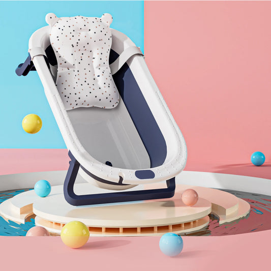 Mini Babybadewanne platzsparend im Haushalt verstaut