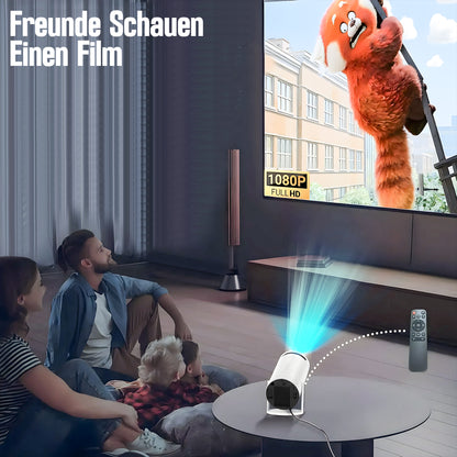 VisionX HD Mini-Beamer projiziert Film an Schlafzimmerdecke